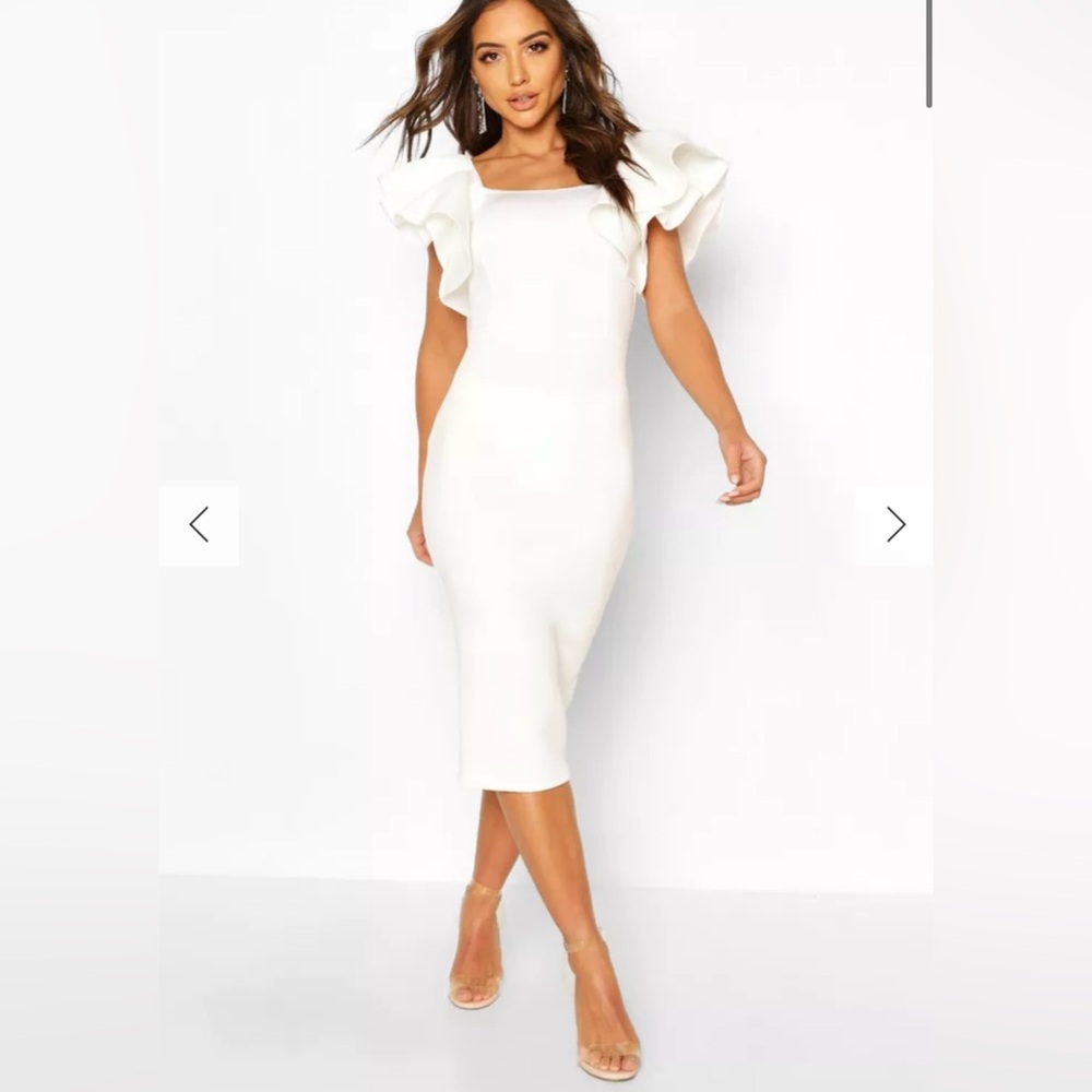 Boohoo White Dress Brand New with Tags